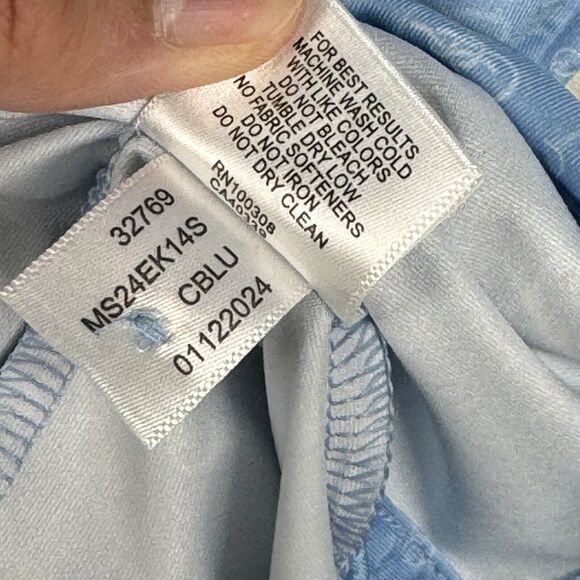 Peter Millar Summer Comfort Polo Shirt Men’s XL Blue Geometric Print Performance - Picture 5 of 6